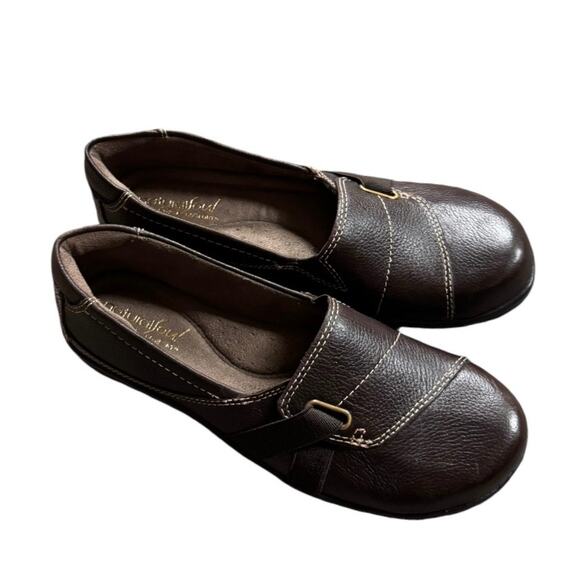 Natural Soul Womens llena Loafer Brown Leather Slip On Size 6M Non Slip - Picture 3 of 11
